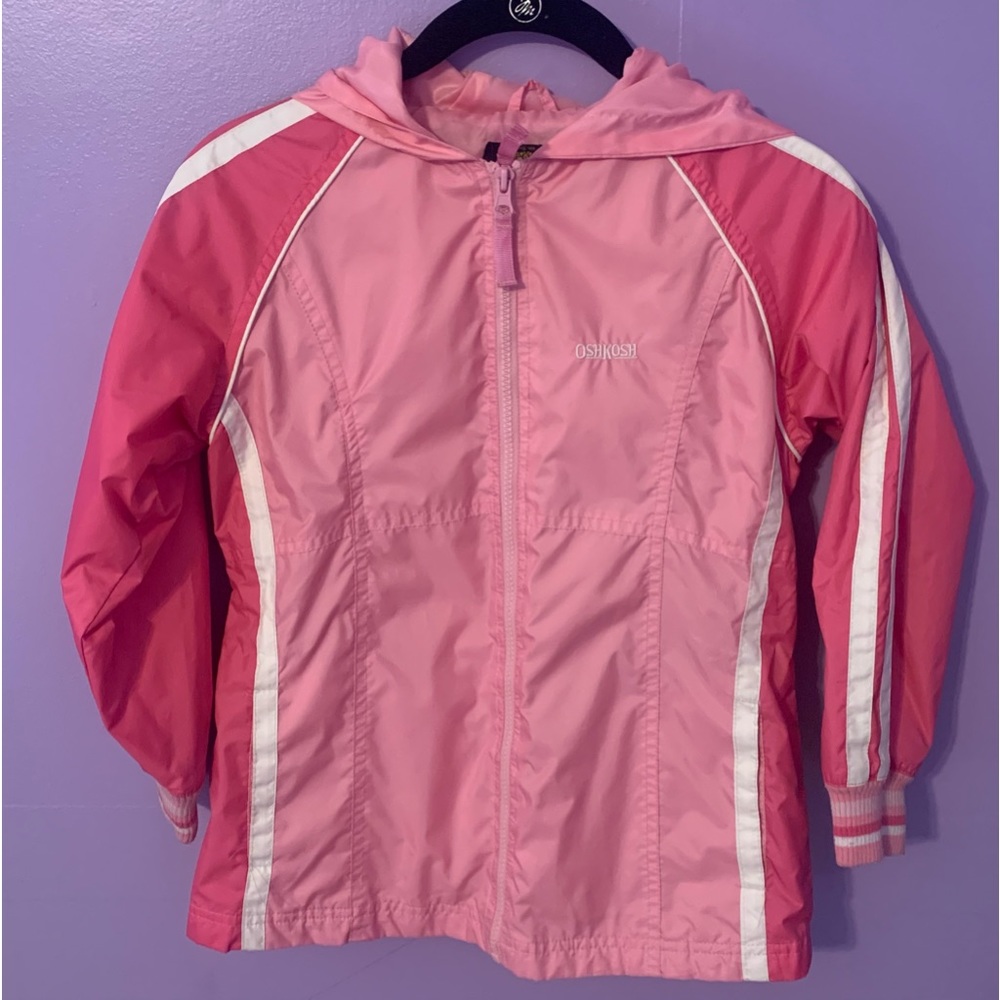 Oshkosh B’gosh Colorblock Pink Windbreaker Rain Jacket